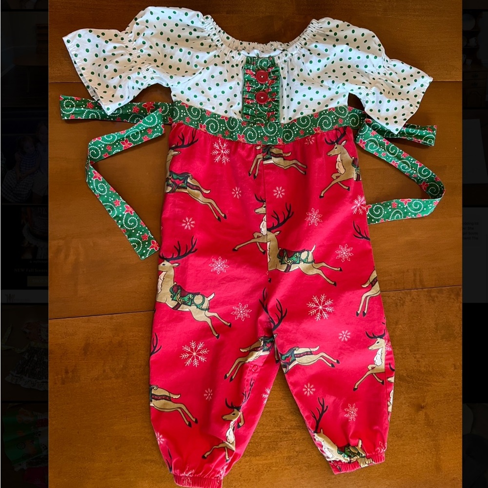 Eleanor Rose Reindeer Jumpsuit 18mo